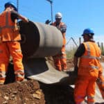 Installation of concrete canvas, an innovative solution from Ferguson Waterworks