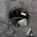 A catch-basin insert that is made of geotextile fabric and is easy to install