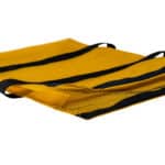 The SediBag's built-in lift straps for easy removal, emptying, cleaning, and replacement