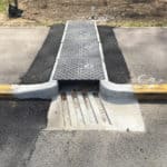 The foxhole configuration is ideal for sidewalk applications