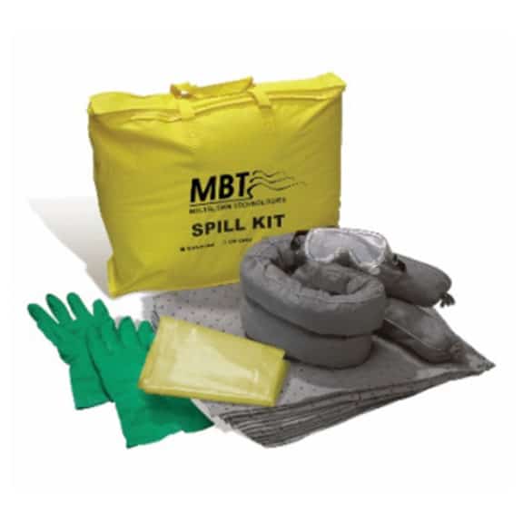 Ferguson Waterworks Spill Kit with pads, socks, disposal bags, nitrile gloves, and precise instructions
