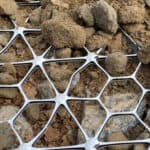 Tensar InterAx Geogrids can be combined with various aggregates like stone and dirt