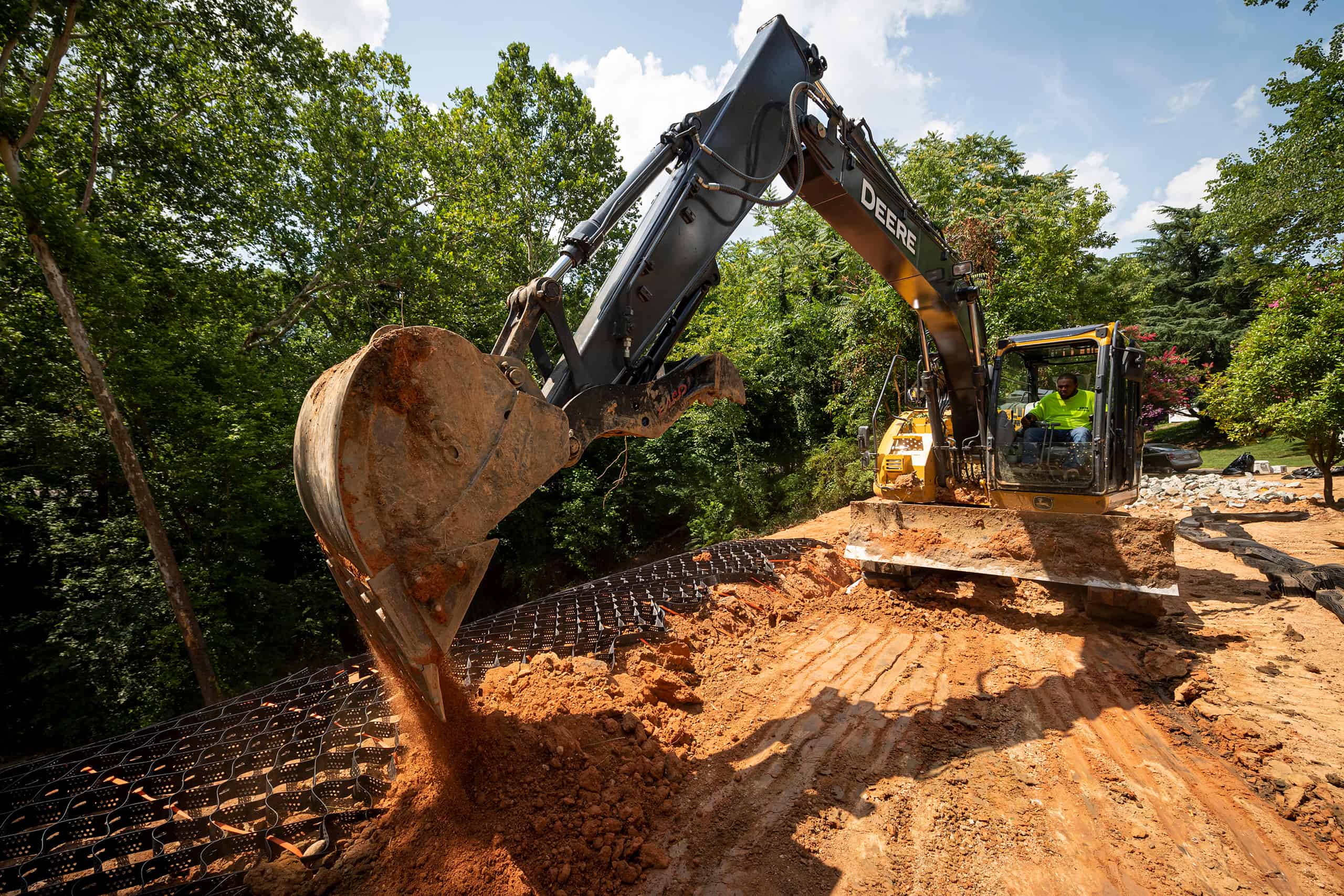 With Engineering Assistance from Ferguson Waterworks, a customer works on their construction site with large machinery