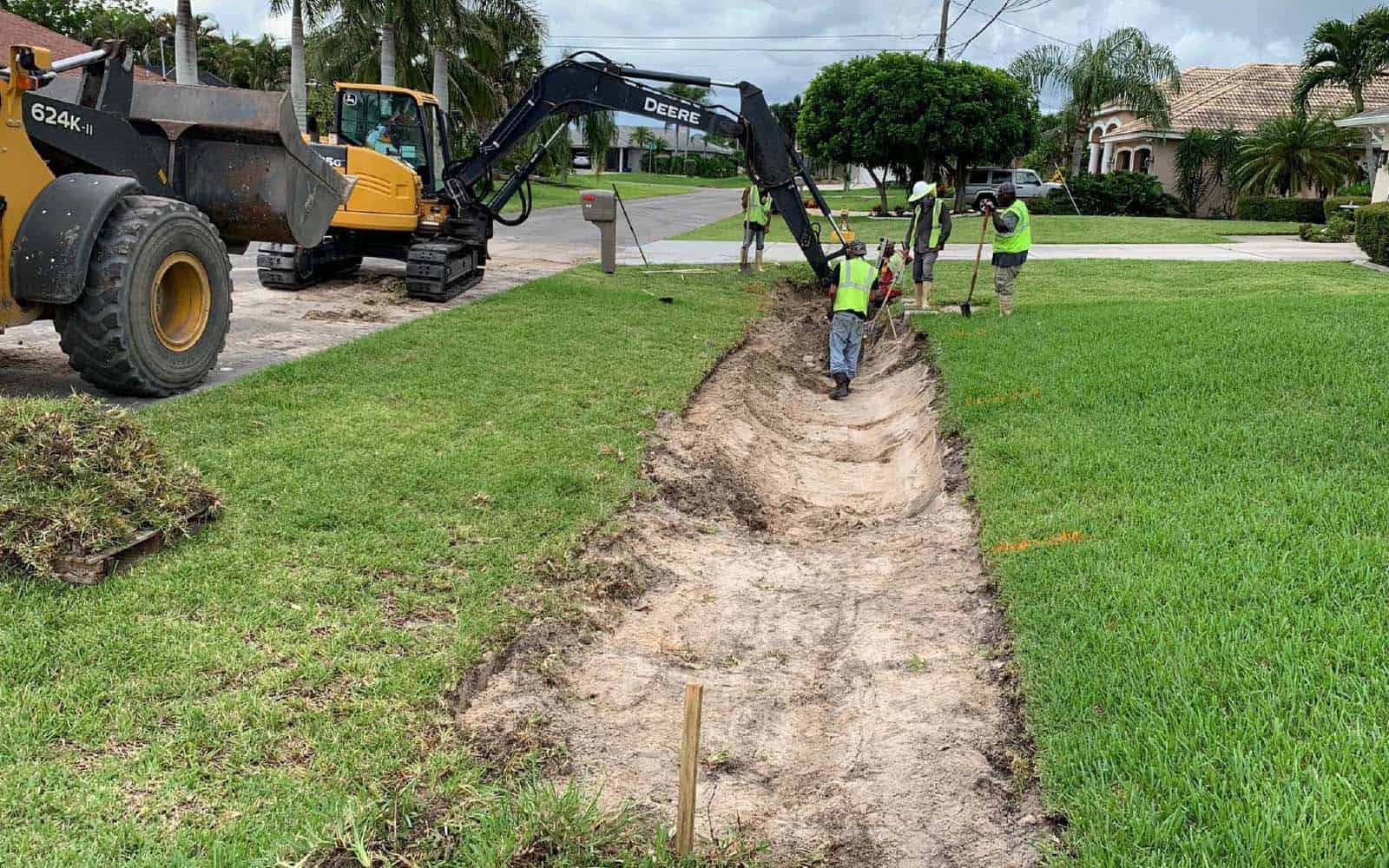 Case studies - Digging a trench during the Cape Coral North 2 utilities expansion project