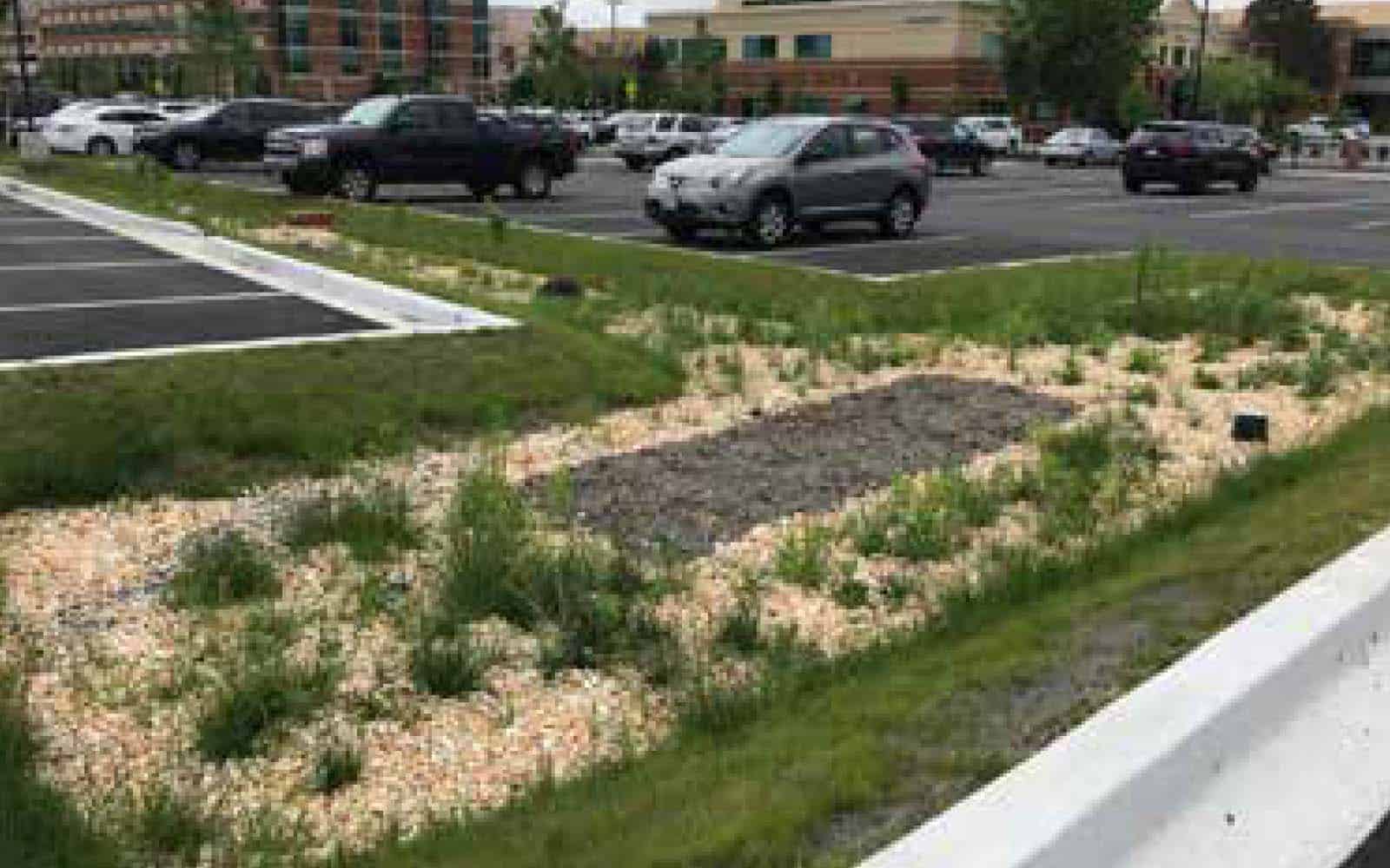 Case studies - this biofiltration system met stormwater requirements and maximized parking spaces