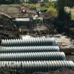 Storm Pipe ready to be installed on a job site