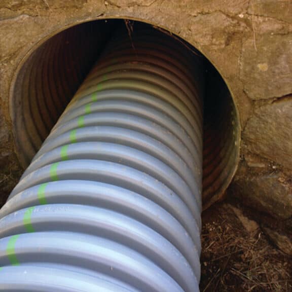 Storm Pipe being inserted subsurface