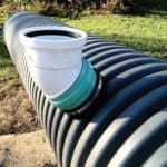 Vents attached to corrugated HDPE pipe